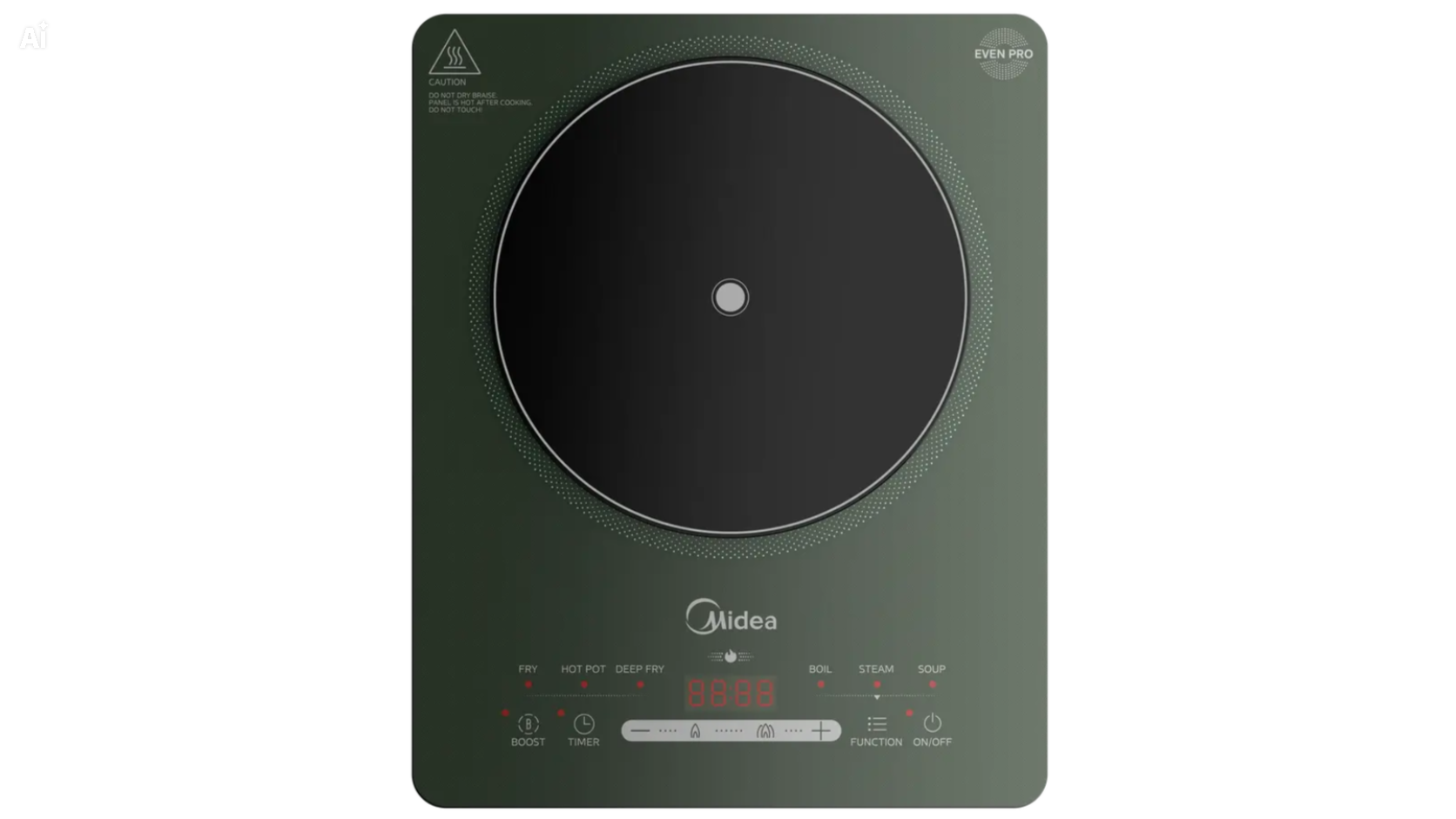 Bếp Điện Từ Đơn Midea 2200W  MIC221TOAGG (Xanh)