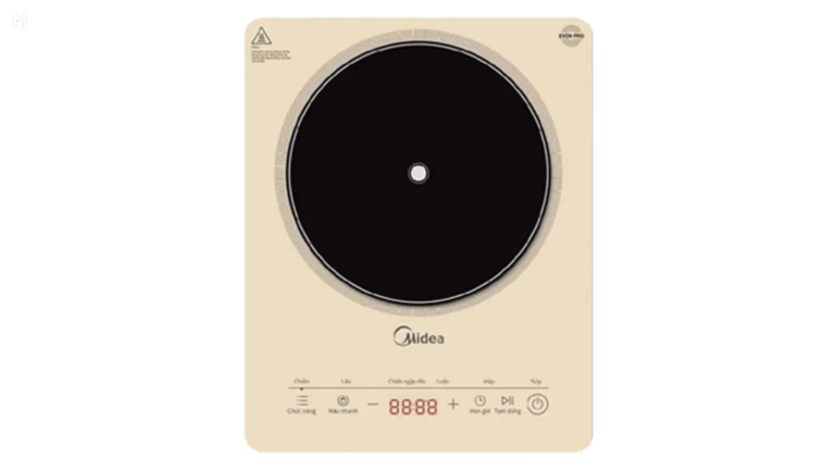 Bếp Điện Từ Đơn Midea 2200W MIC221T0AGA (Trắng)