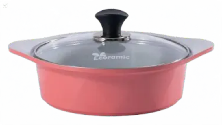 Nồi Đáy Từ Ecoramic 22cm ECSRIH-22 (Hồng)